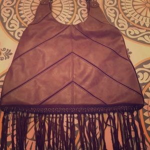 Large fringe purse